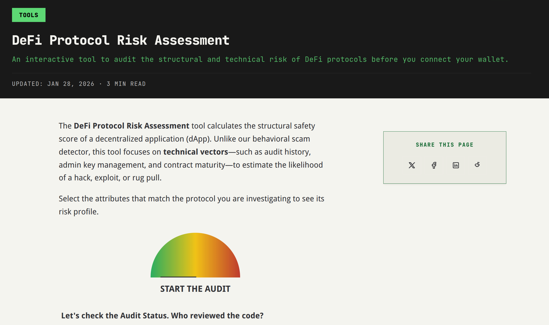 DeFi Protocol Risk Assessment
